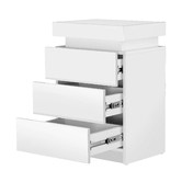 Living Fusion Murray 3 Drawer Bedside Table with LED Light
