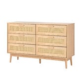 Living Fusion Holly Rattan 6 Drawer Chest