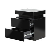 Living Fusion Murray 2 Drawer Bedside Table with LED Light