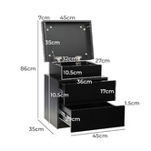Living Fusion Murray 2 Drawer Bedside Table with LED Light
