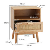 Living Fusion Holly 1 Drawer Bedside Table