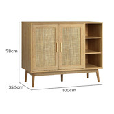 Living Fusion Holly Rattan Shoe Cabinet