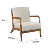 Living Fusion Kamden Rubberwood Armchair
