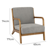 Living Fusion Kamden Rubberwood Armchair