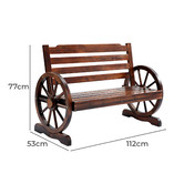 Living Fusion Wagon 2 Seater Fir Wood Garden Bench