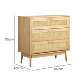 Living Fusion Holly 3 Drawer Rattan Chest