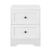Living Fusion White Aurora 2 Drawer Bedside Table