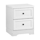Living Fusion White Aurora 2 Drawer Bedside Table