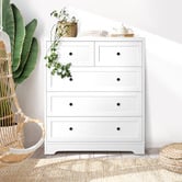 Living Fusion White Aurora 5 Drawer Chest