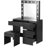Living Fusion 2 Piece Janet Dressing Table &amp; Stool Set