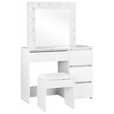Living Fusion 2 Piece Janet Dressing Table &amp; Stool Set