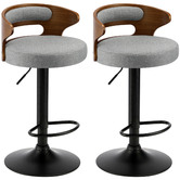 Living Fusion Maggie Upholstered Adjustable Barstools