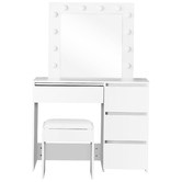 Living Fusion 2 Piece Janet Dressing Table &amp; Stool Set