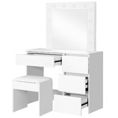 Living Fusion 2 Piece Janet Dressing Table &amp; Stool Set