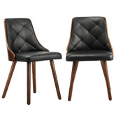 Living Fusion Lindsay Faux Leather Dining Chairs