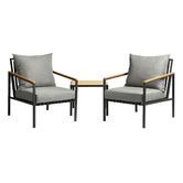 Living Fusion 2 Seater Auburn Outdoor Chair &amp; Side Table Set