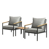 Living Fusion 2 Seater Auburn Outdoor Chair &amp; Side Table Set