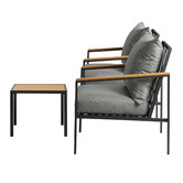 Living Fusion 2 Seater Auburn Outdoor Chair &amp; Side Table Set