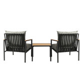 Living Fusion 2 Seater Auburn Outdoor Chair &amp; Side Table Set
