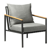 Living Fusion Black &amp; Grey Auburn Outdoor Armchair