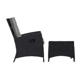 Living Fusion 2 Piece Malvar Sun Lounge Chair &amp; Ottoman Set