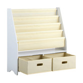 Living Fusion Kids&#039; Amenet 2 Drawer Book &amp; Toy Storage Rack