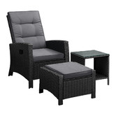 Living Fusion Nixon PE Rattan Outdoor Lounge Set