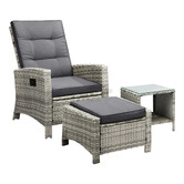 Living Fusion Nixon PE Rattan Outdoor Lounge Set