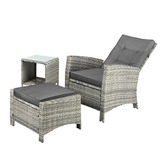 Living Fusion Nixon PE Rattan Outdoor Lounge Set