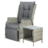 Living Fusion 2 Piece Beau PE Rattan Outdoor Lounge &amp; Side Table Set