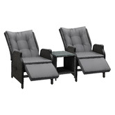 Living Fusion 2 Seater Beau PE Rattan Outdoor Lounge Set