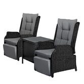 Living Fusion 2 Seater Beau PE Rattan Outdoor Lounge Set