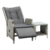 Living Fusion 2 Piece Beau PE Rattan Outdoor Lounge &amp; Side Table Set