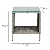 Living Fusion 2 Piece Beau PE Rattan Outdoor Lounge &amp; Side Table Set