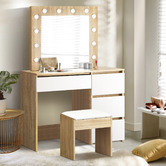 Living Fusion 2 Piece Janet Dressing Table &amp; Stool Set