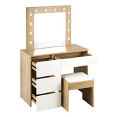 Living Fusion 2 Piece Janet Dressing Table &amp; Stool Set
