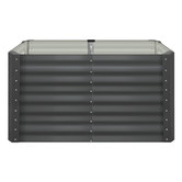 Living Fusion Grey Pierre Galvanised Steel Garden Beds