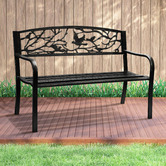 Living Fusion 3 Seater Bird Arman Steel Garden Bench