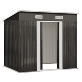 Living Fusion Edison Galvanised Steel Storage Shed