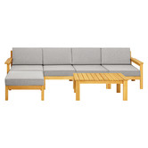 Living Fusion 5 Seater Ivan Outdoor Sofa &amp; Table Set
