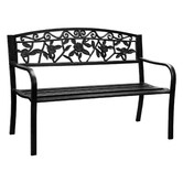 Living Fusion 3 Seater Rose Arman Steel Garden Bench
