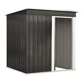 Living Fusion Dark Grey Edison Galvanised Steel Storage Shed