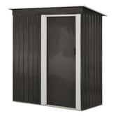 Living Fusion Dark Grey Edison Galvanised Steel Storage Shed