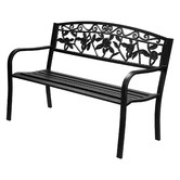 Living Fusion 3 Seater Rose Arman Steel Garden Bench