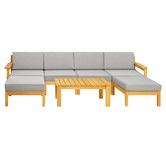 Living Fusion 6 Seater Ivan Outdoor Sofa &amp; Table Set