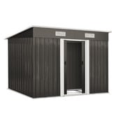 Living Fusion Edison Galvanised Steel Storage Shed with Base