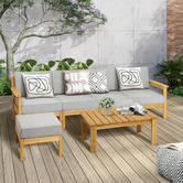 Living Fusion 5 Seater Ivan Outdoor Sofa &amp; Table Set