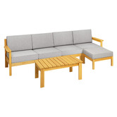 Living Fusion 5 Seater Ivan Outdoor Sofa &amp; Table Set