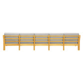 Living Fusion 6 Seater Ivan Fir Wood Outdoor Sofa &amp; Table Set