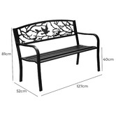 Living Fusion 3 Seater Bird Arman Steel Garden Bench